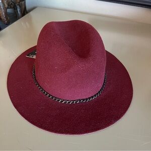 Chic Burgundy Women's Fedora Hat